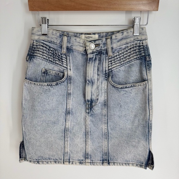 Isabel Marant Étoile Front Pocket High Rise Zip Up Mini Skirt - Picture 1 of 3